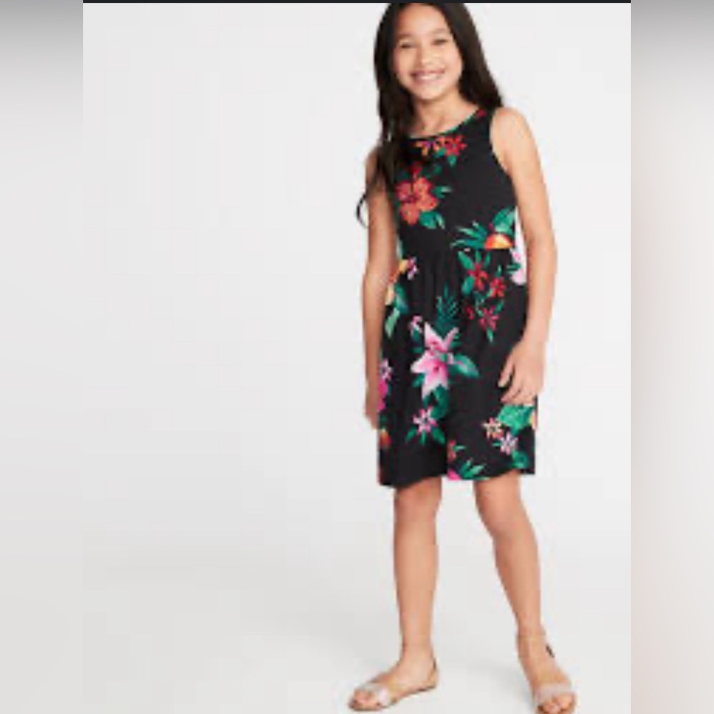 Old Navy Tropical Floral Girls Dress